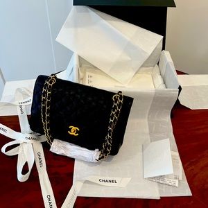 Small Chanel double flap with gold chain